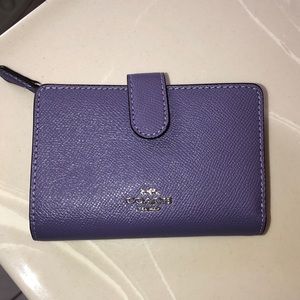 Small Bifold Coach Wallet in Purple. Brand new.